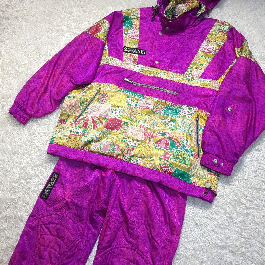 【レア✨BOYASKI✨LL】スキー スノー ウェア 和柄 レトロ セットアップ
