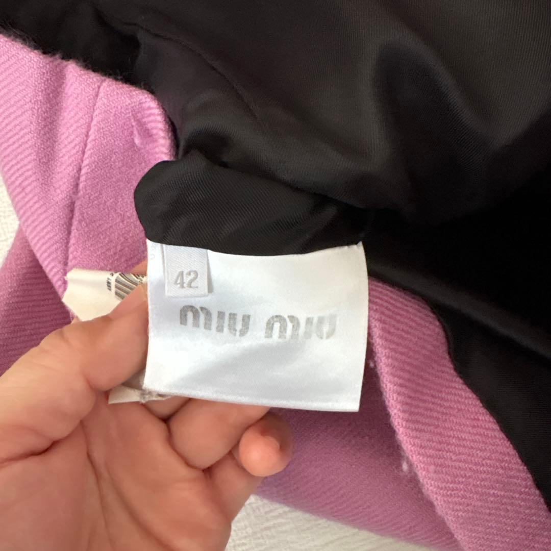 miu miu ピンクピーコート