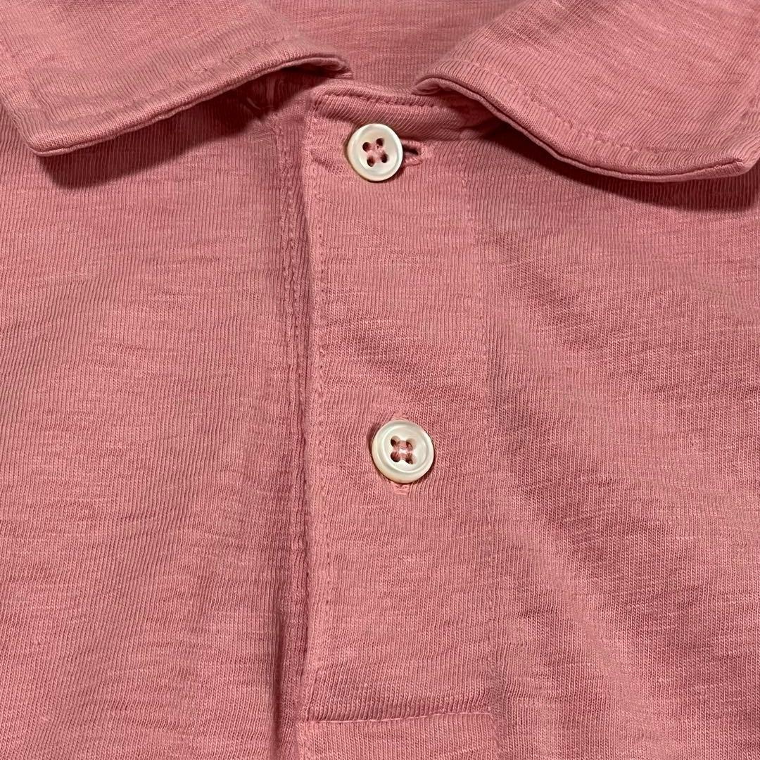 45rpm 45R ジンバブエコットン　45色天竺Mポロ ピンク　桜色