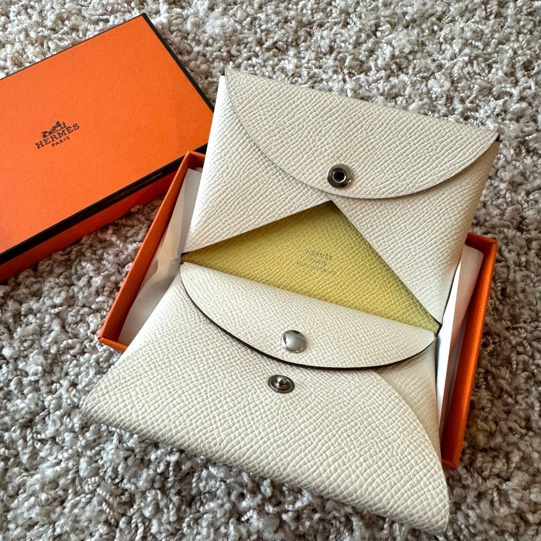 HERMES カルヴィ　デュオ　ヴェルソ　カードケース　名刺入れ　小銭入れ　財布