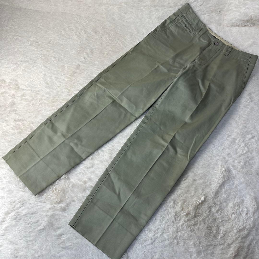美品 ルイヴィトン 薄グリーン チノパン イタリア製 48 XL