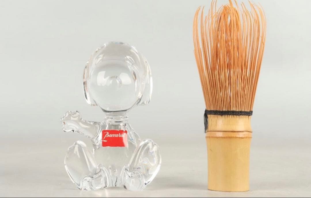 極美品 Baccarat バカラ スヌーピー クリスタル ガラス オブジェ 置物