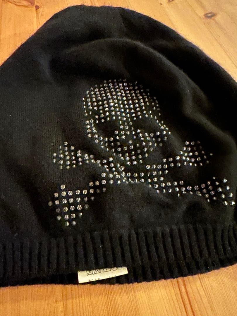 mastermind JAPAN ブラックニット帽 スカルデザイン