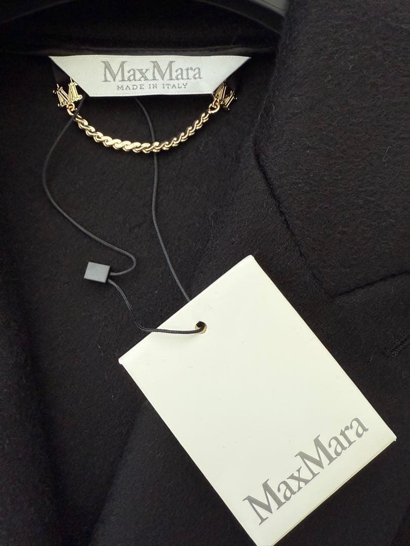 新品値札付 フランス購入 定価約40万円 マックスマーラ キャメル100%ケープ