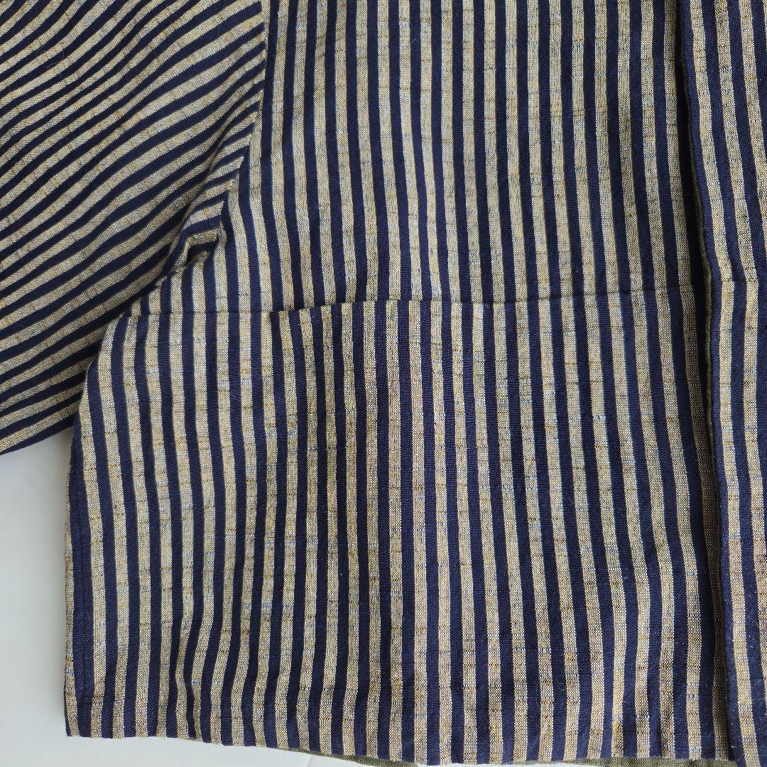 YAMMA ヤンマ産業 会津木綿 リバーシブル ノーカラージャケット