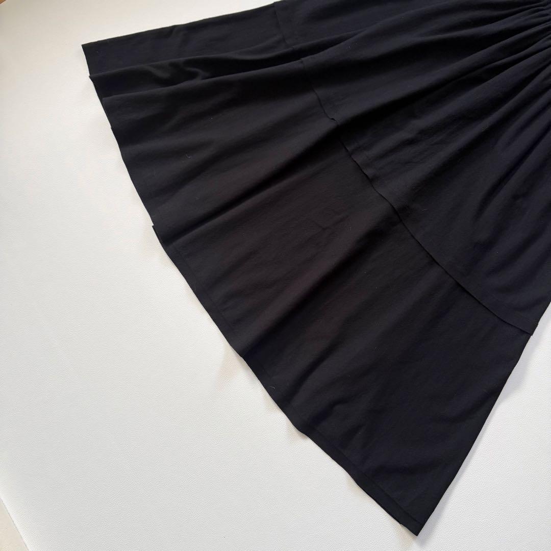 9.4万円✨ドゥロワー　16Gリブニットロングワンピース　バルーンスリーブ　黒