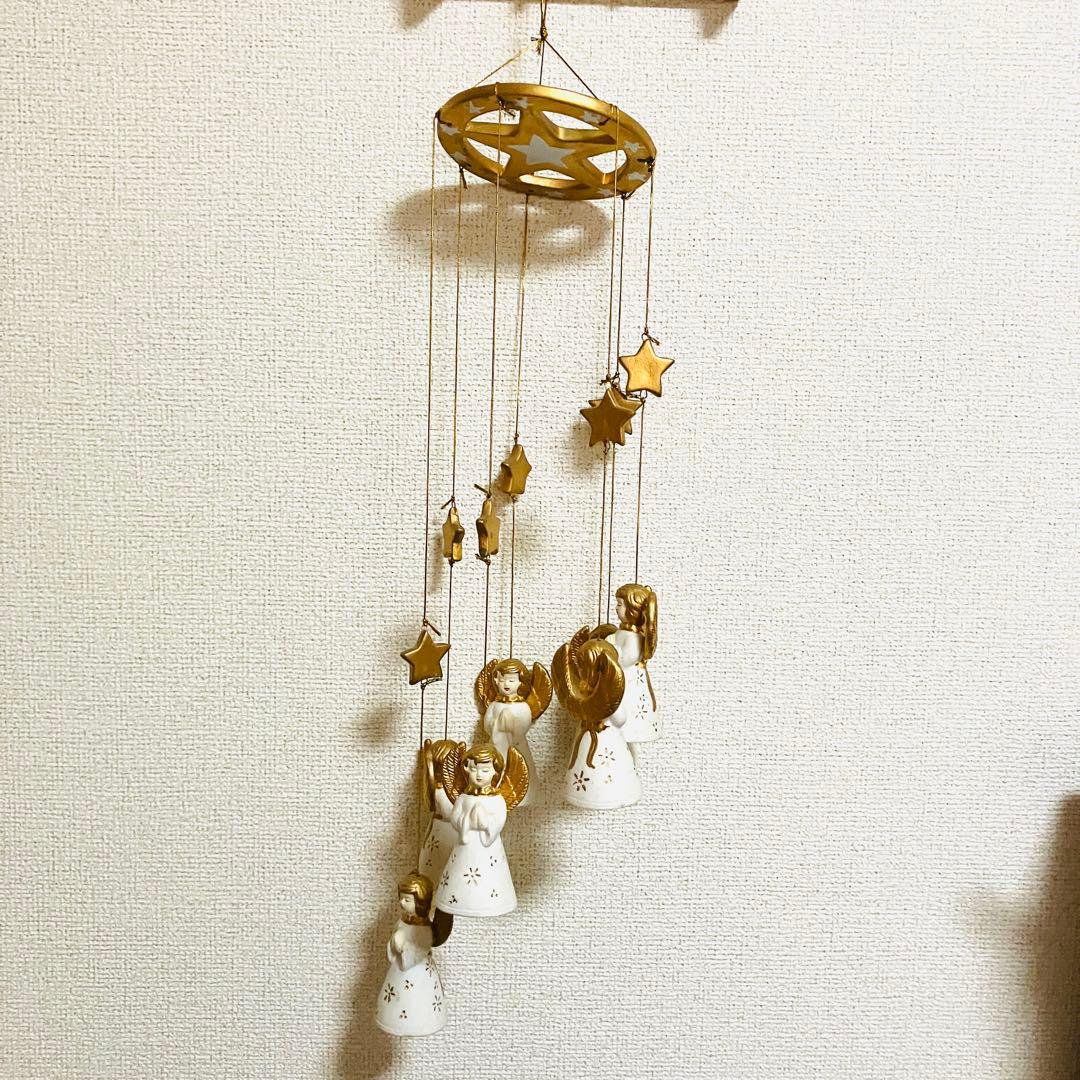 天使のウィンドウチャイム　ヴィンテージ雑貨