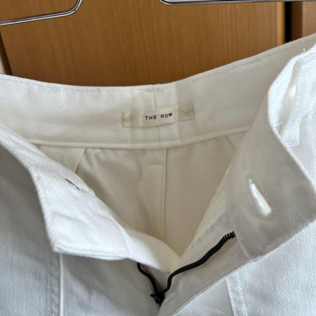 【THE ROW】ホワイトデニムワイドレッグパンツ