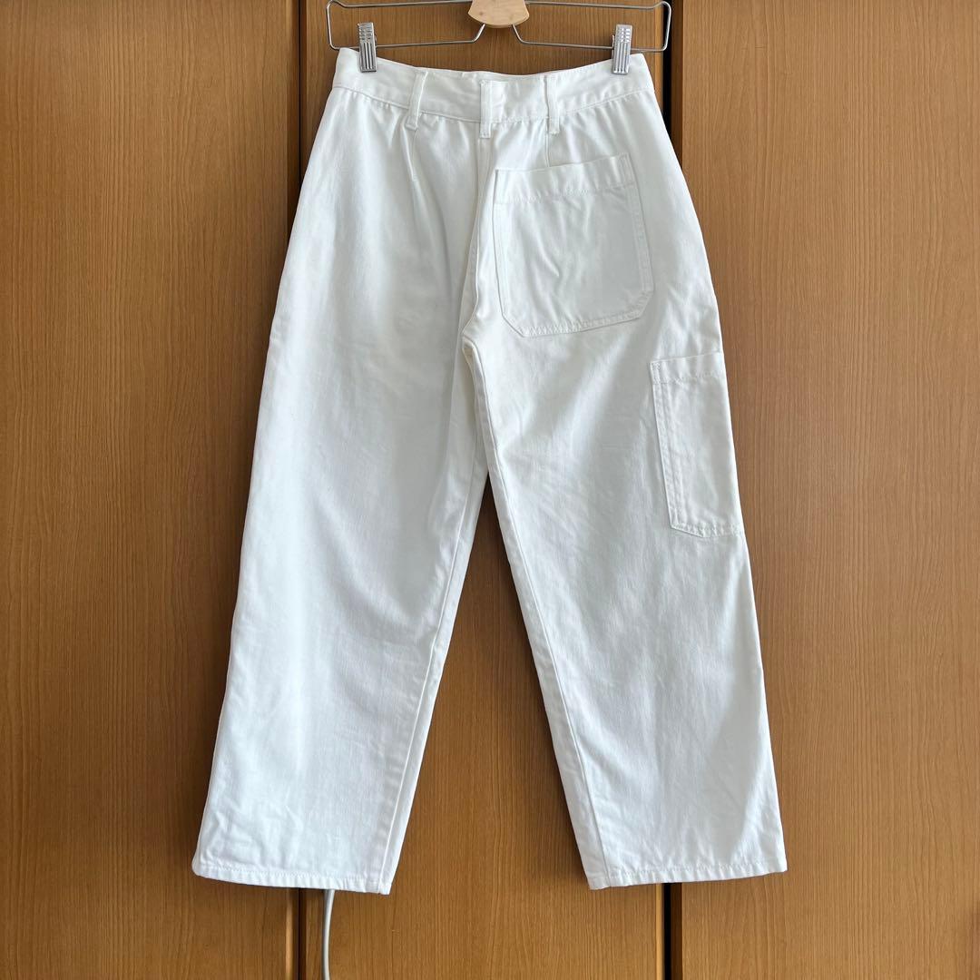 【THE ROW】ホワイトデニムワイドレッグパンツ