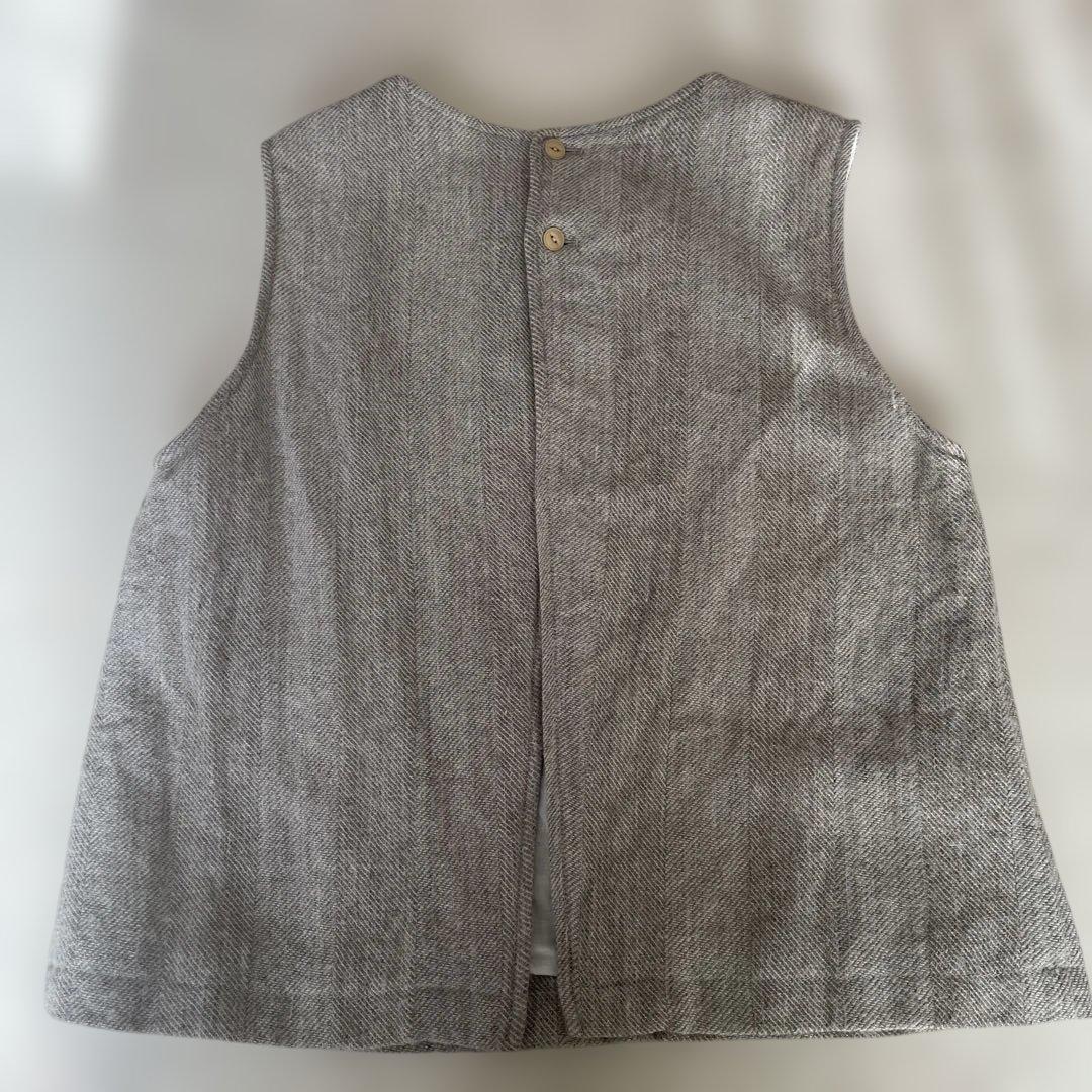 ベリースタイル Joie de Vivreウールリネンヘリンボーンベスト