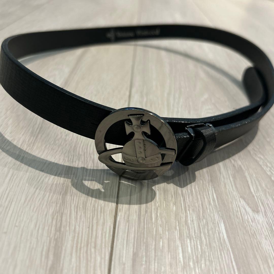 Vivienne Westwood ブラックレザーベルト