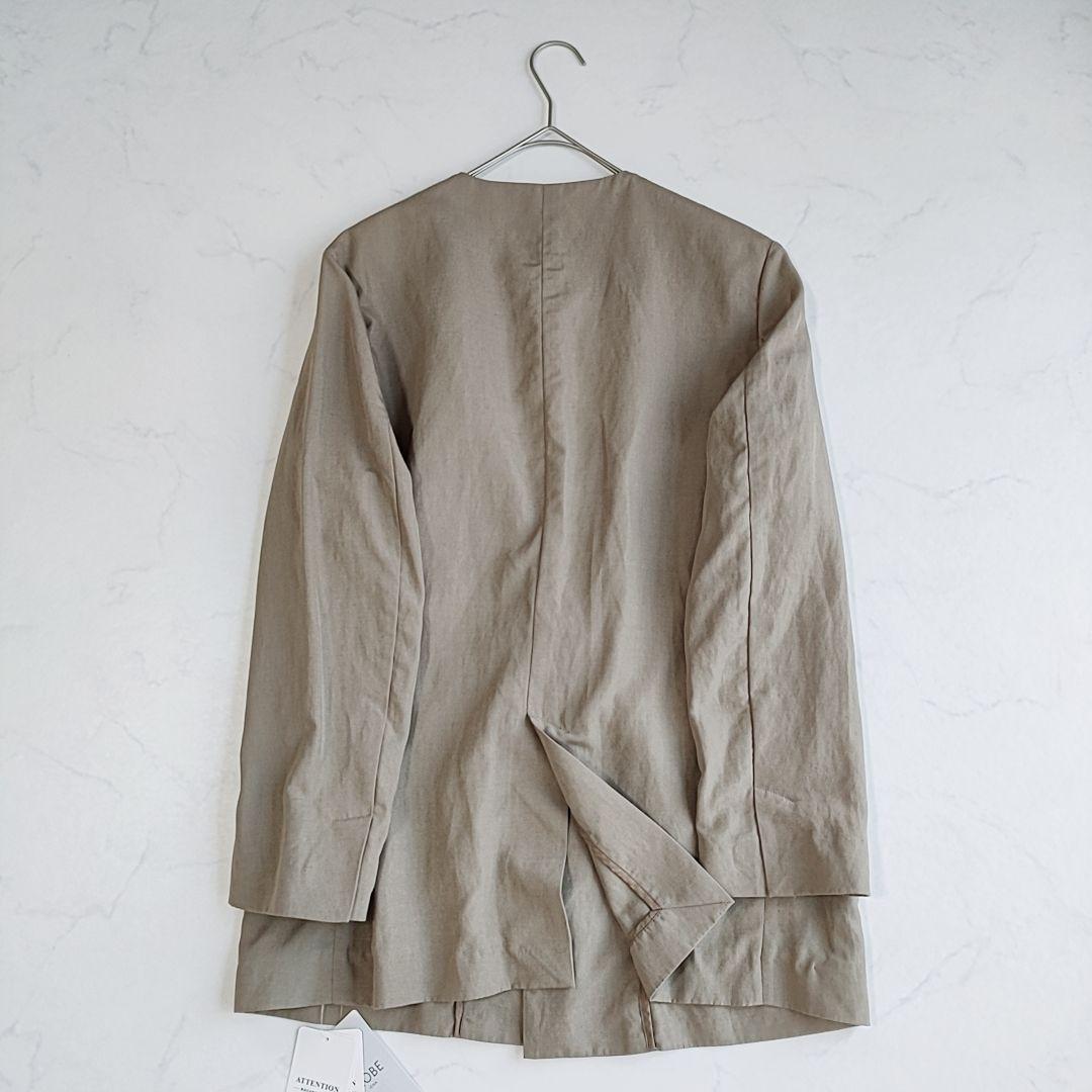 【Rose*】新品✨スローブイエナ リネン混 ノーカラージャケット