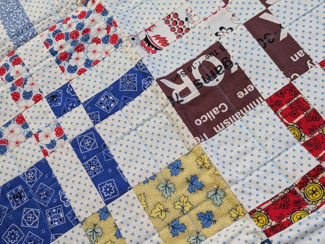 完全オリジナル！ミシンキルトタペストリー スクエアモチーフ（長方形タイプ）