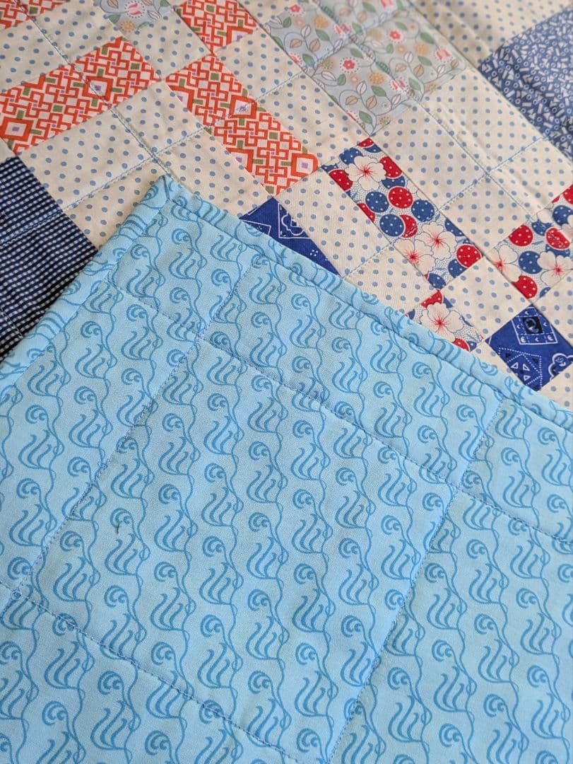 完全オリジナル！ミシンキルトタペストリー スクエアモチーフ（長方形タイプ）