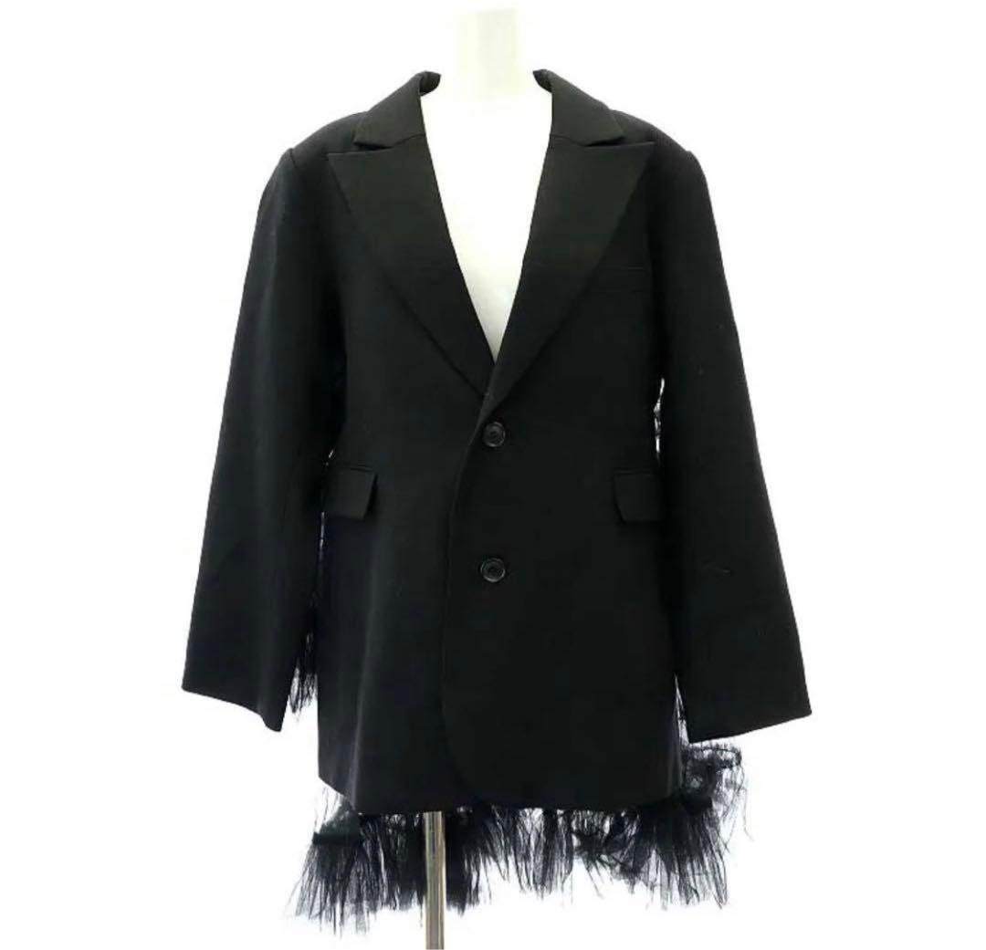 ジャケット・アウター VIVIANO BACK TULLE TRIMMED BLAZER