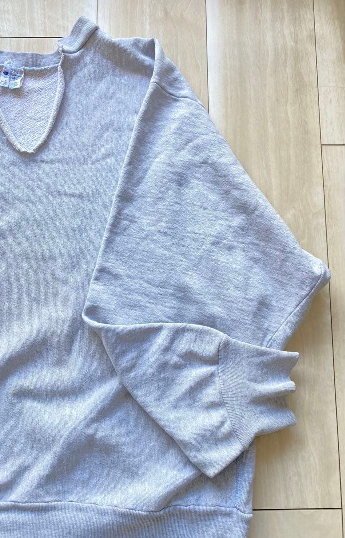 レア 80s リバースウィーブ USA 完全目無し グレー XL カットオフ