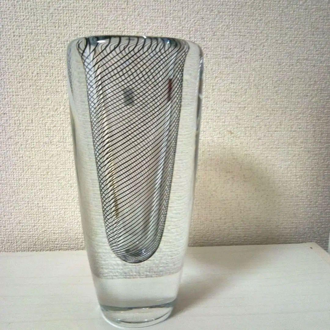 月夜野工房　クリスタルガラス花瓶　フラワーベース　希少