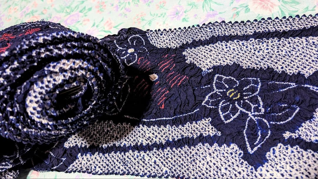 [０１]有松鳴海絞り浴衣/反物/新品未仕立て/藍染/純国産日本製/伝統工芸品