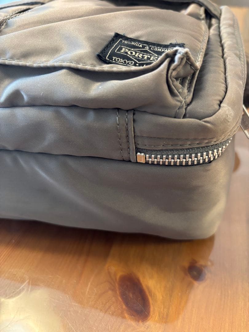 希少 PORTER タンカー ショルダーバッグシルバーグレー 2層式 廃盤品