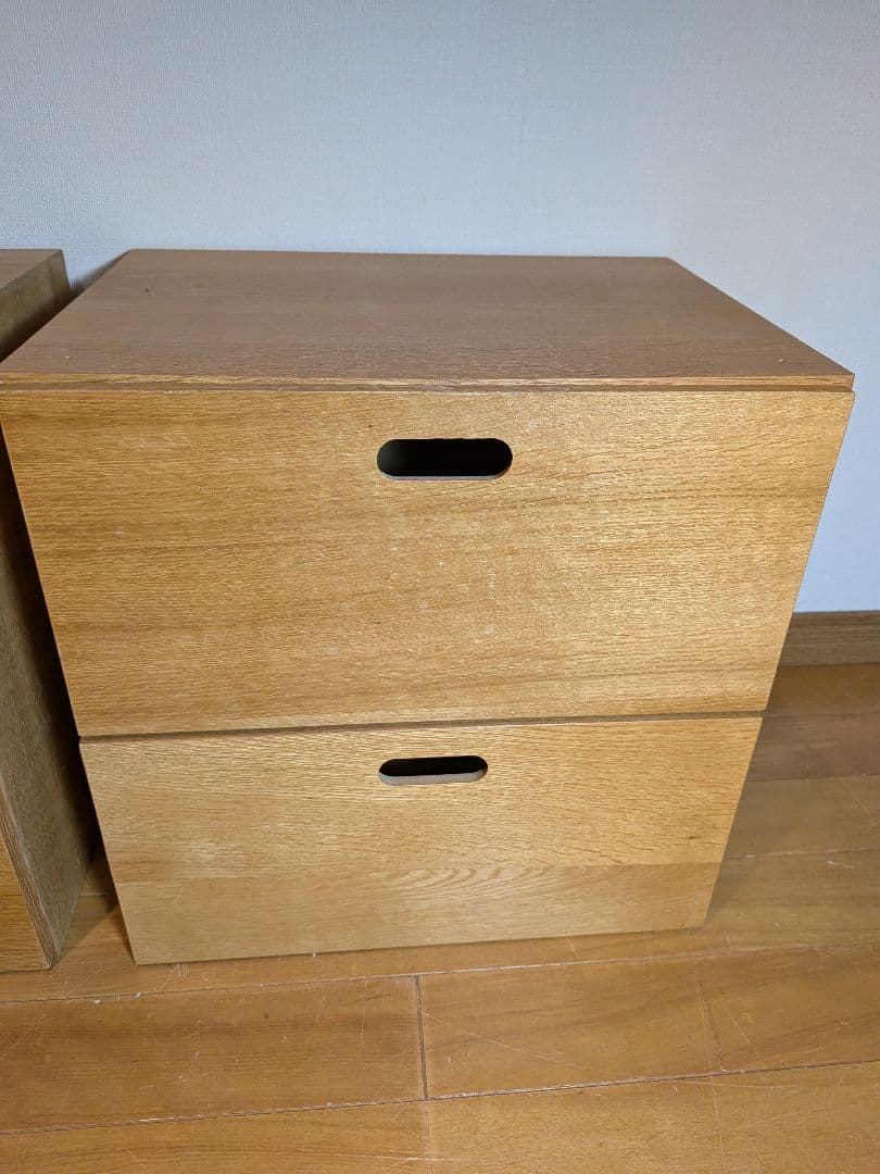 《送料込》無印良品 スタッキングチェスト インサート 引出 オーク ボックス収納