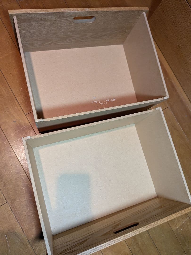 《送料込》無印良品 スタッキングチェスト インサート 引出 オーク ボックス収納