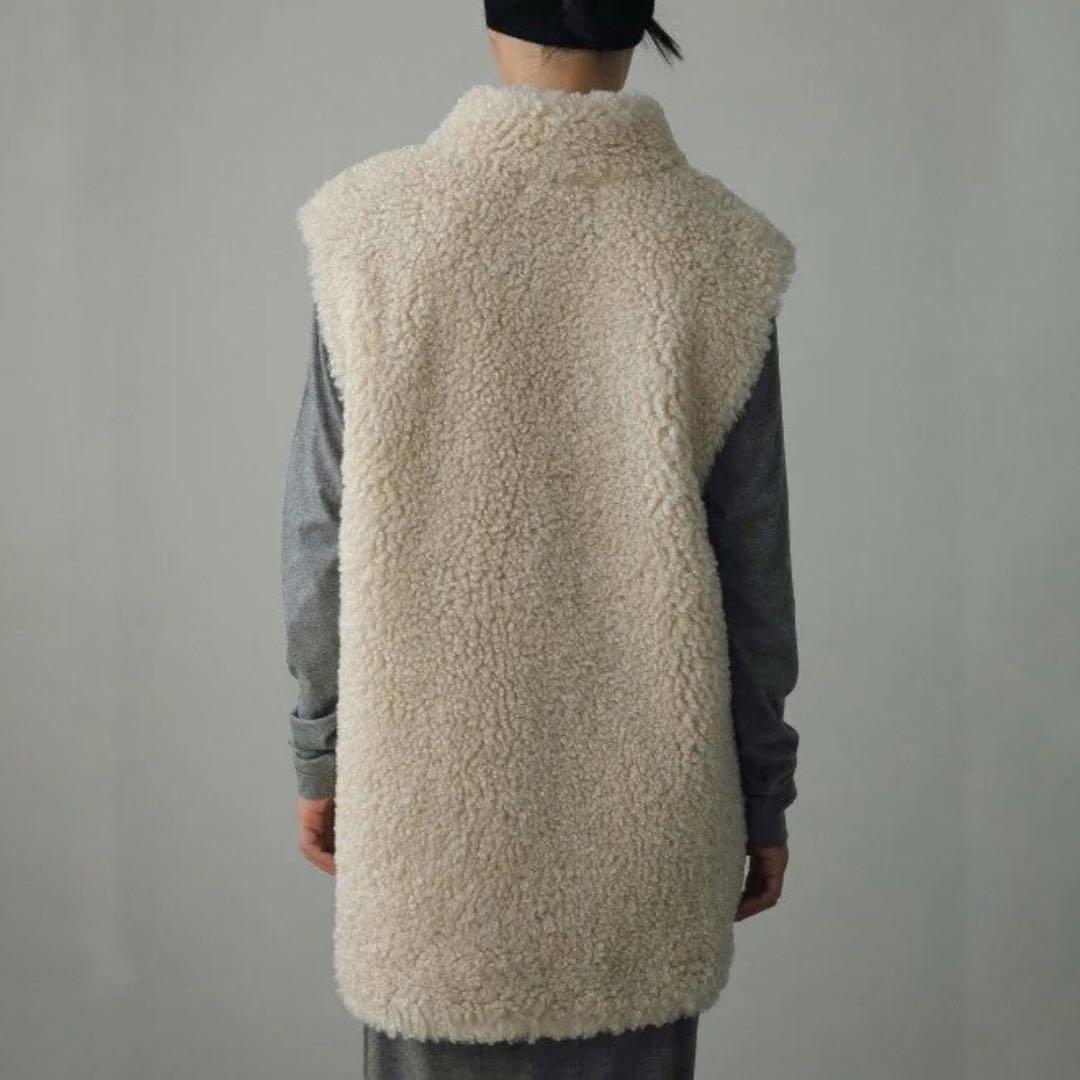 美品　anuke アンヌーク Eco Fur Vest エコファーベスト