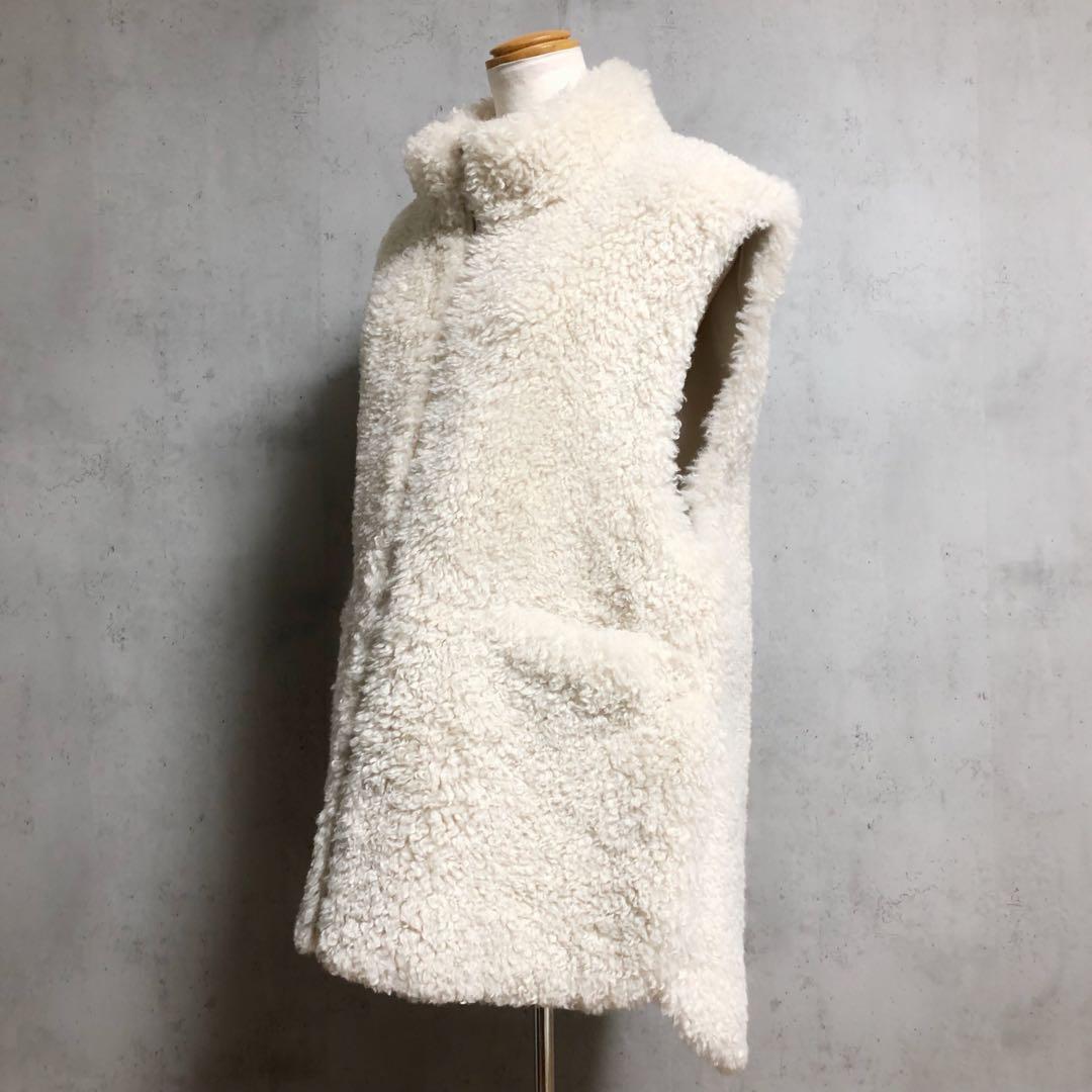 美品　anuke アンヌーク Eco Fur Vest エコファーベスト