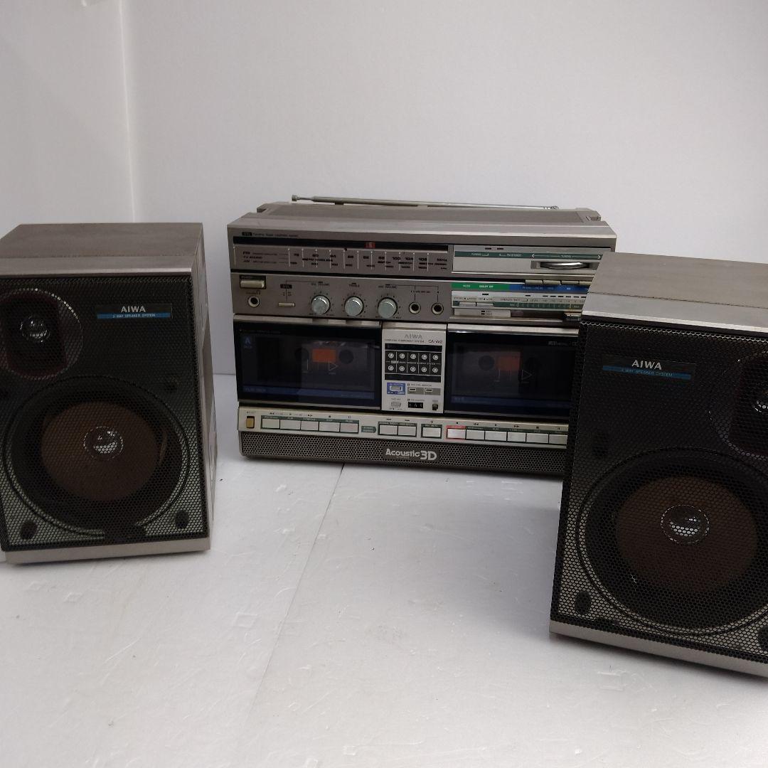 AIWA CA-W2 昭和 レトロ ラジカセ オーディオ機器 ラジオ カセット