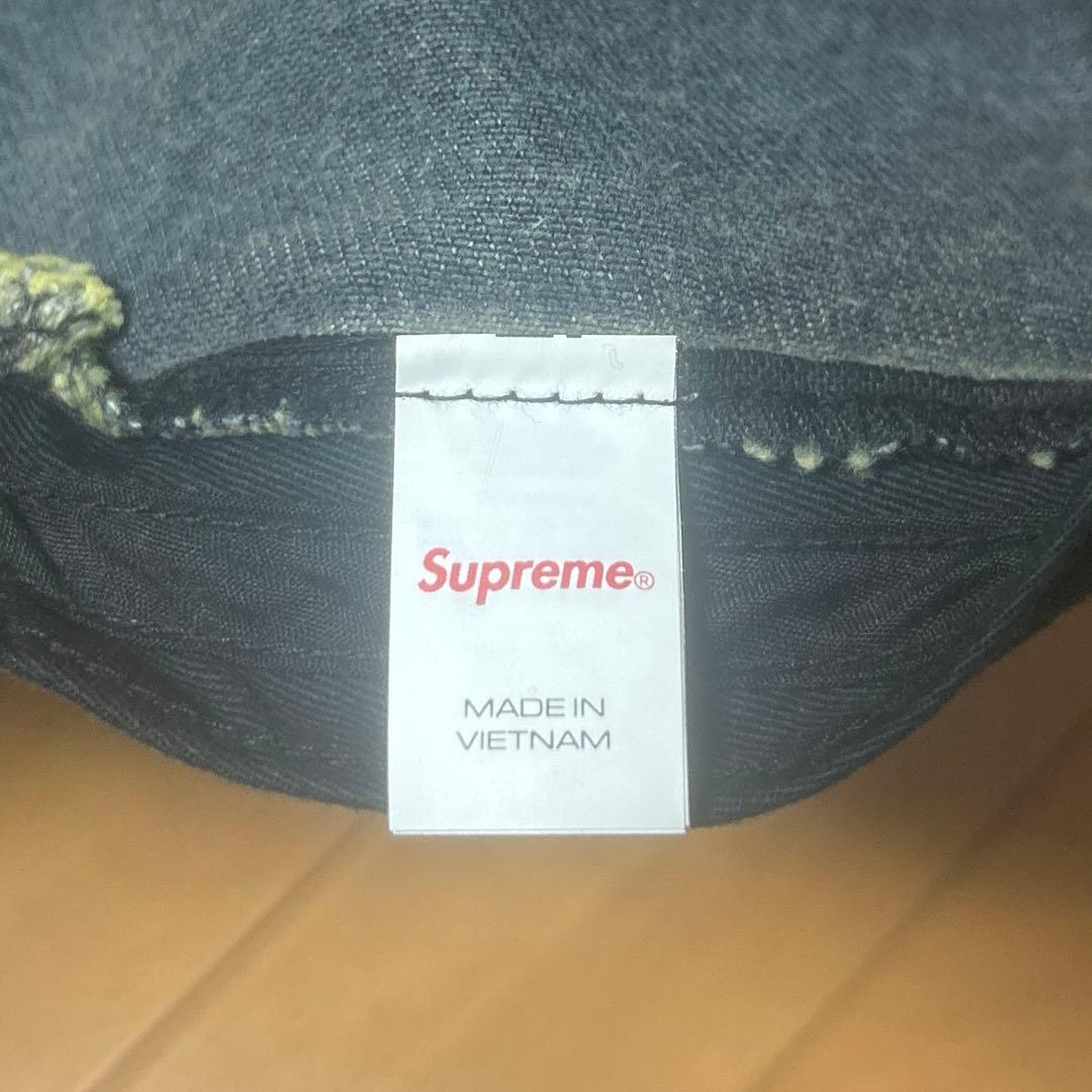 はむ Supreme denim camp cap black