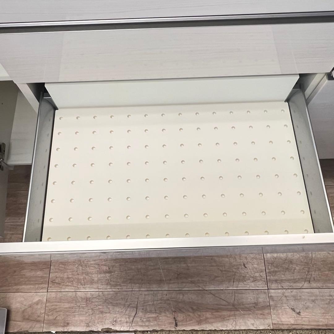 送料込み　パモウナ ホワイト　キッチンカウンター　食器棚