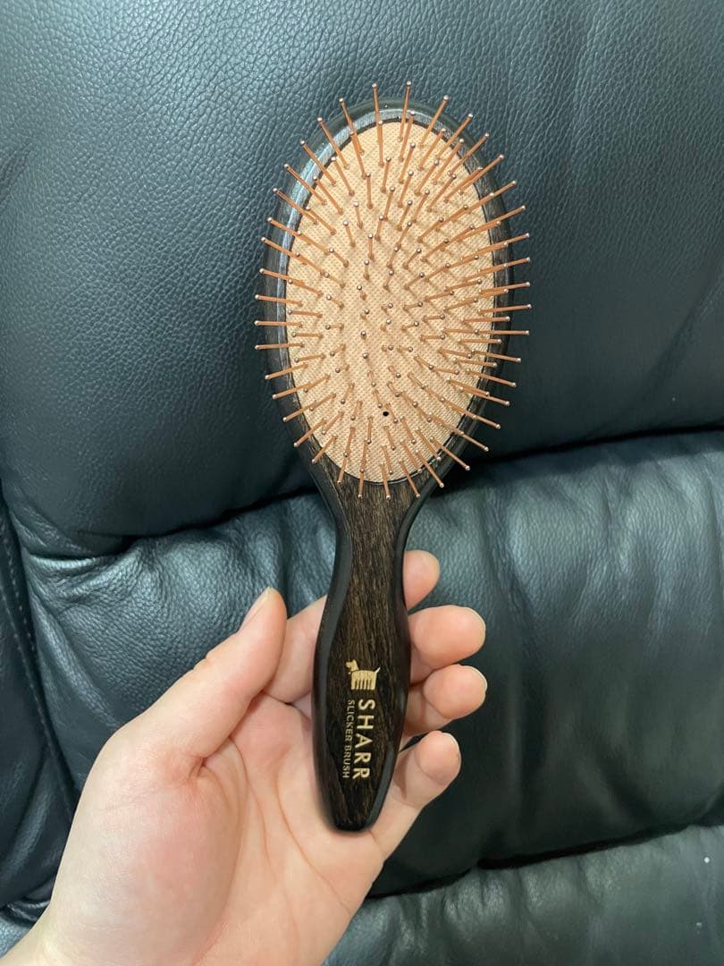 SHARR ブラシ 黒とオレンジ　犬用ブラシ　韓国老舗ブランド