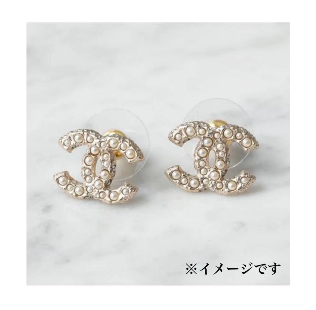 CHANEL CCロゴ パール ピアス(片耳用)