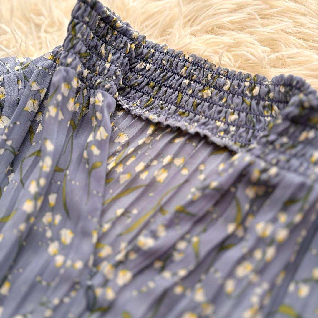 【未使用級】田中みな実着用　ソブ　スズラン柄　シフォンワンピース　プリーツ　36