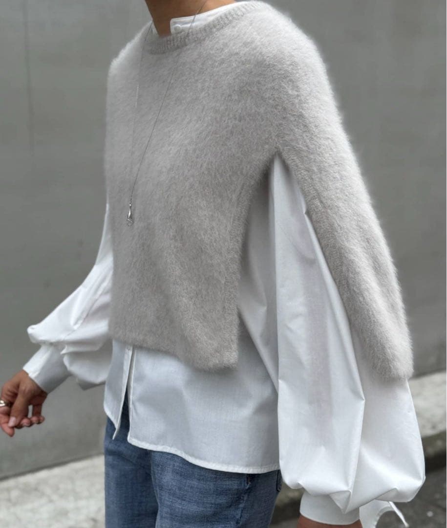 美品 ☆ファーニットポンチョ BEARDSLEY(ビアズリー