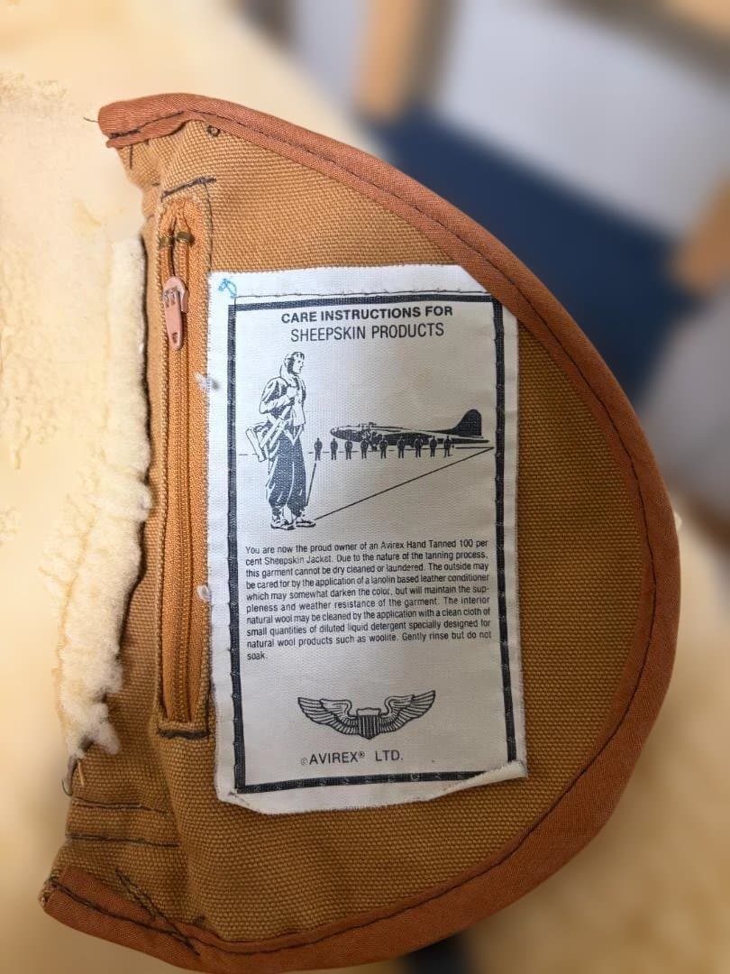 R*u様 AVIREX B-3 90s風フライトジャケット 迫力ボア 渋カッコい