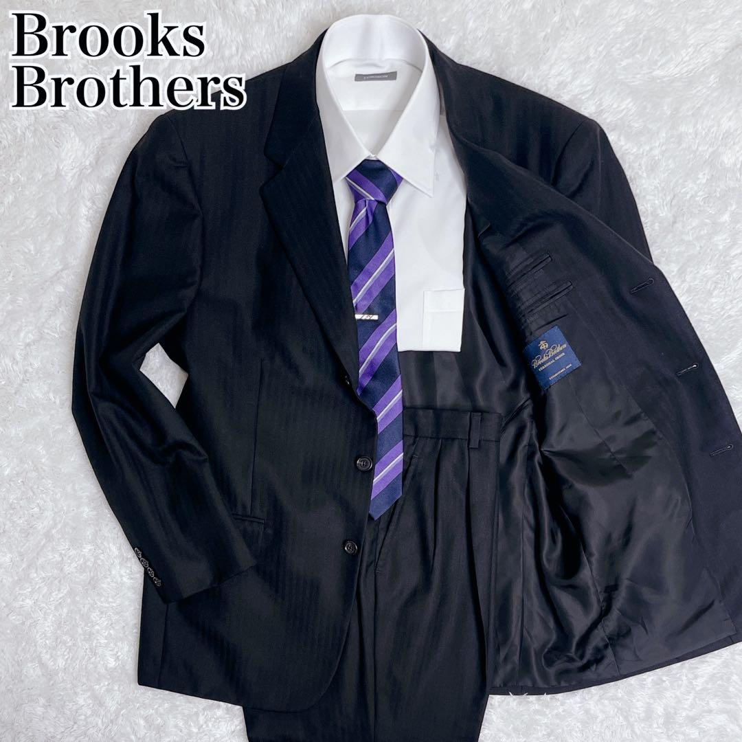 ブルックスブラザーズ スーツ カシミヤ混 ブラック XL オーダーメイド
