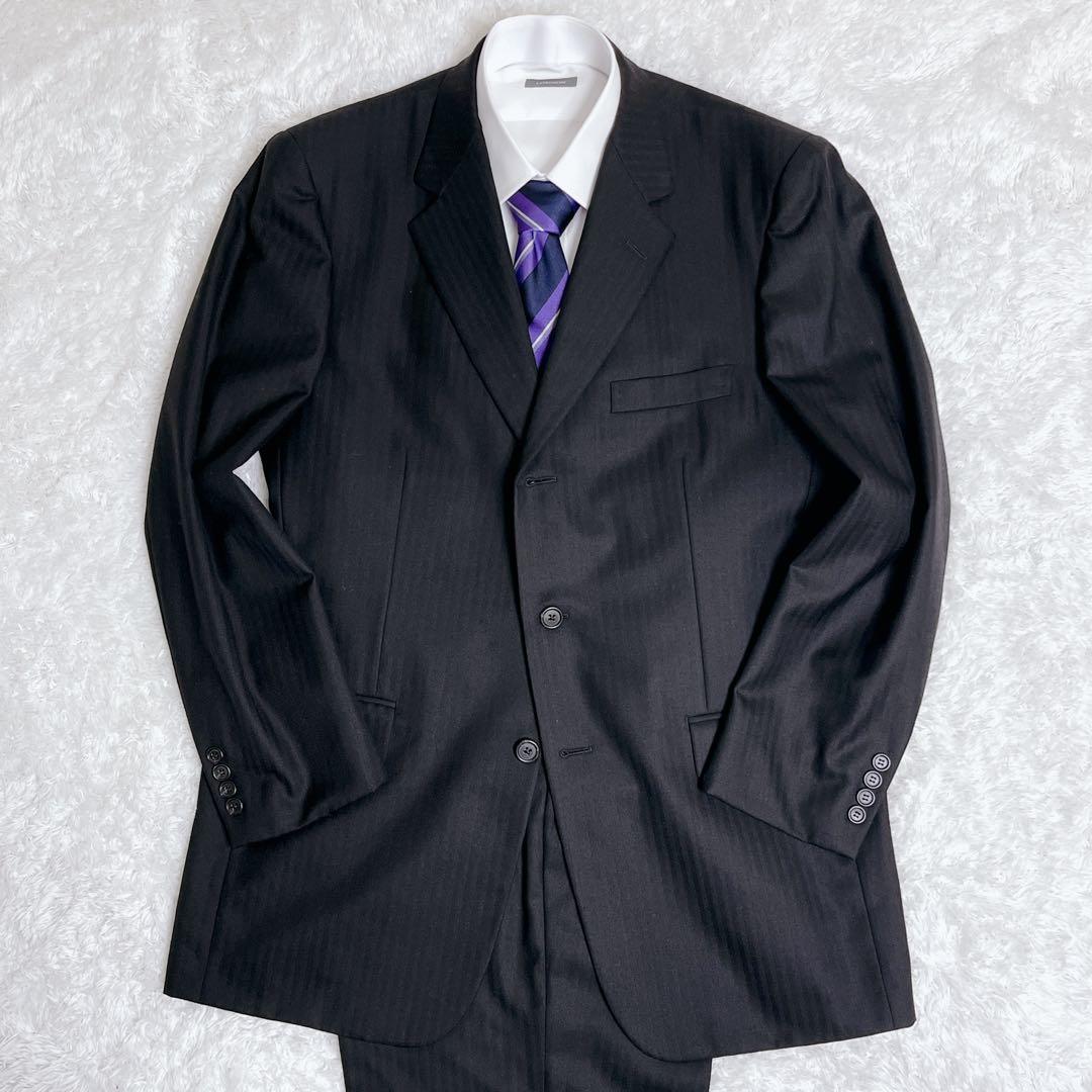 ブルックスブラザーズ スーツ カシミヤ混 ブラック XL オーダーメイド