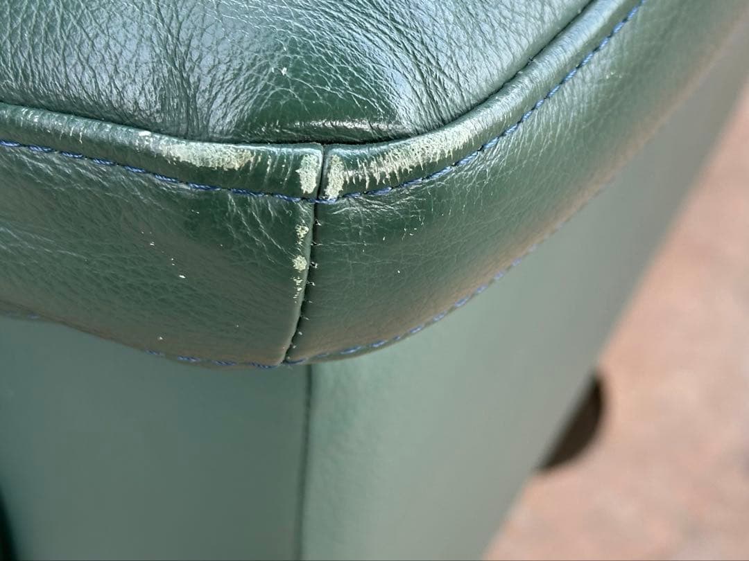 オーダーメイド 本革 ソファ ハイバック グリーン