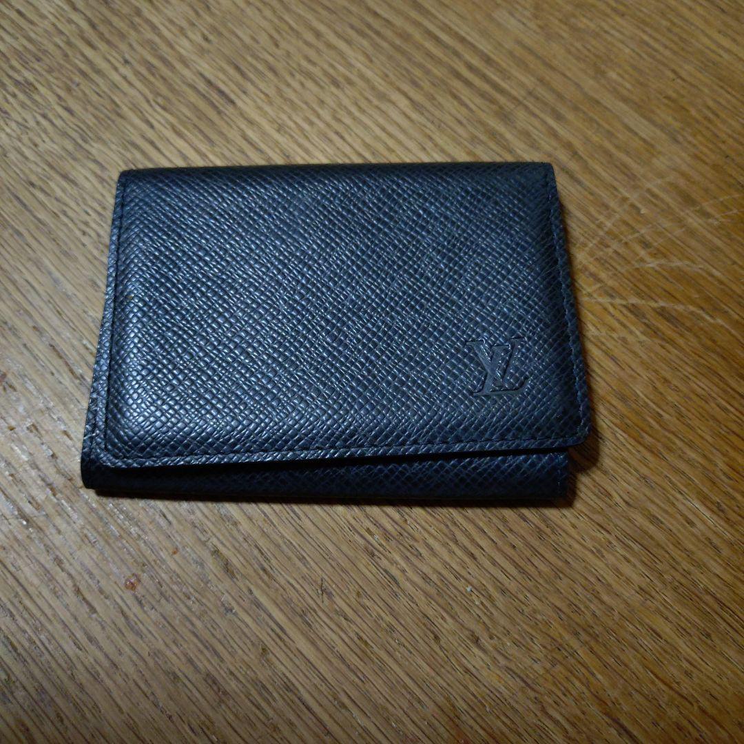 LOUIS VUITTON 名刺入れ ブラック レザー