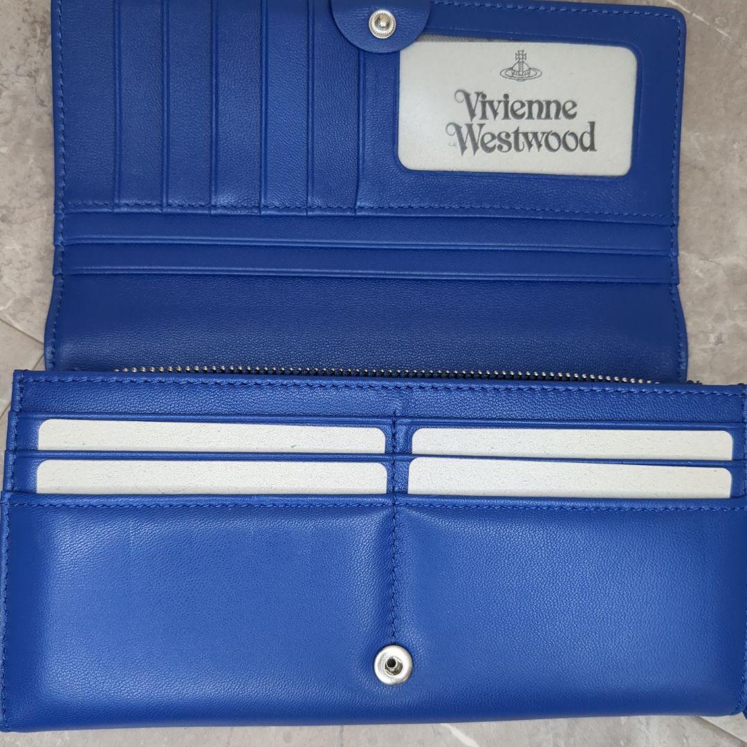 極美品☆ヴィヴィアンウエストウッド ブルー 長財布 Vivienne オーブ