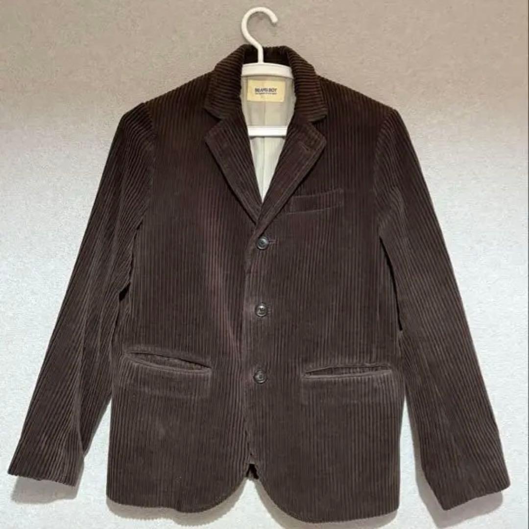 BEAMS BOY ブラウン コーデュロイ テーラードジャケット