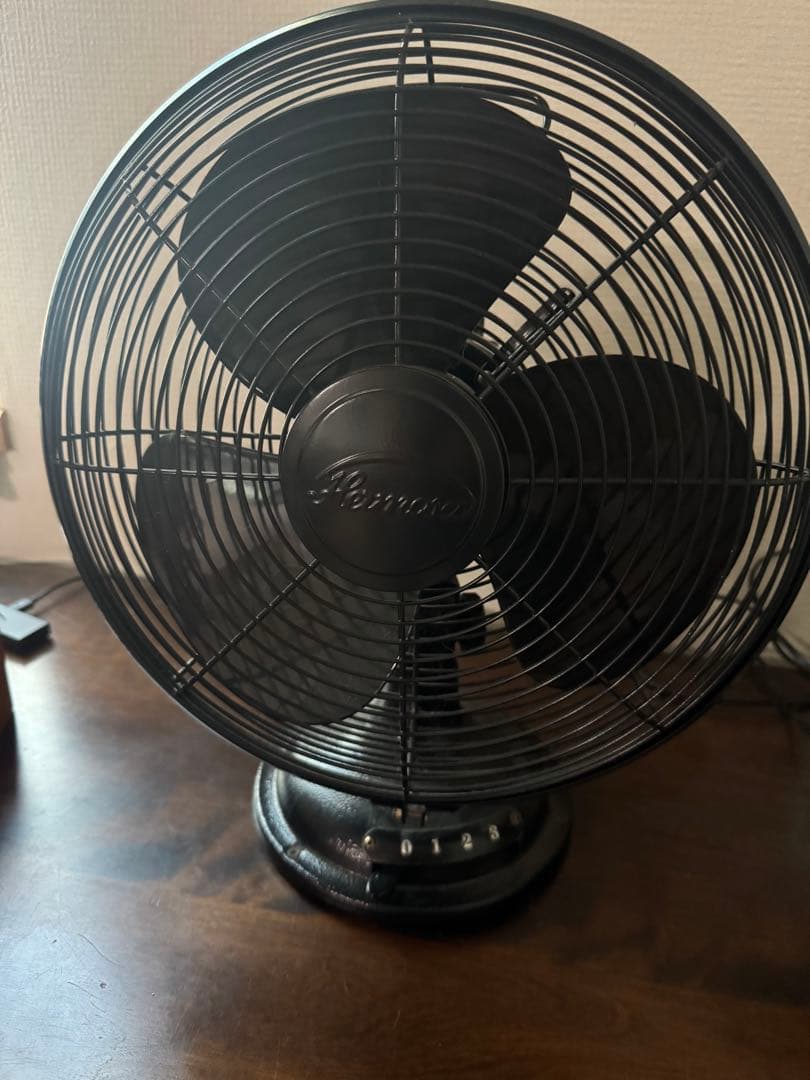 レトロ扇風機 3枚羽 ブラック 実働
