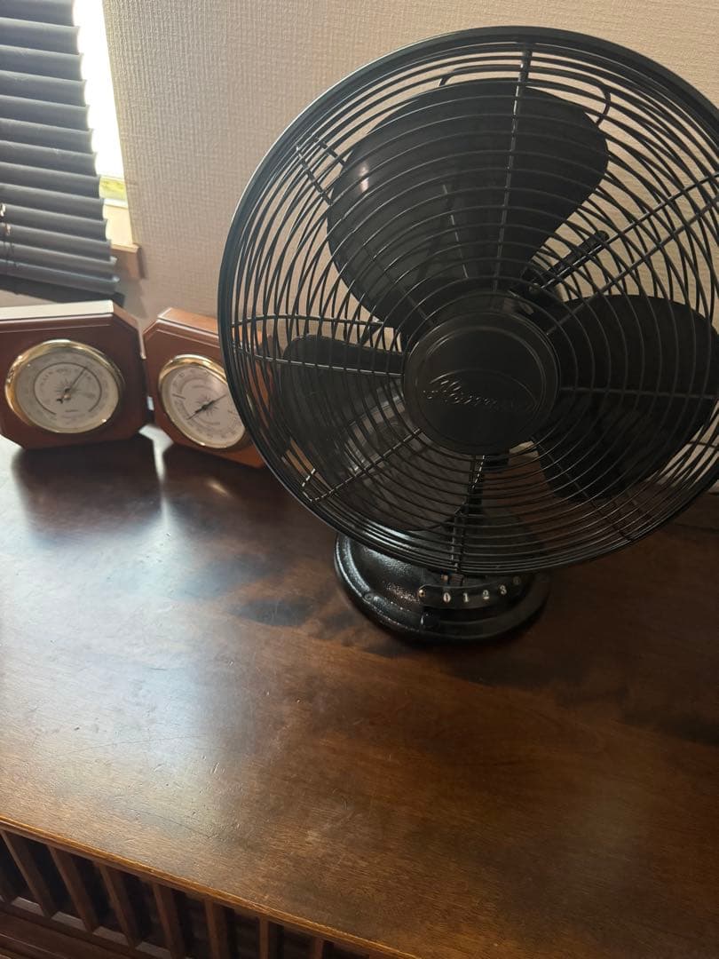 レトロ扇風機 3枚羽 ブラック 実働