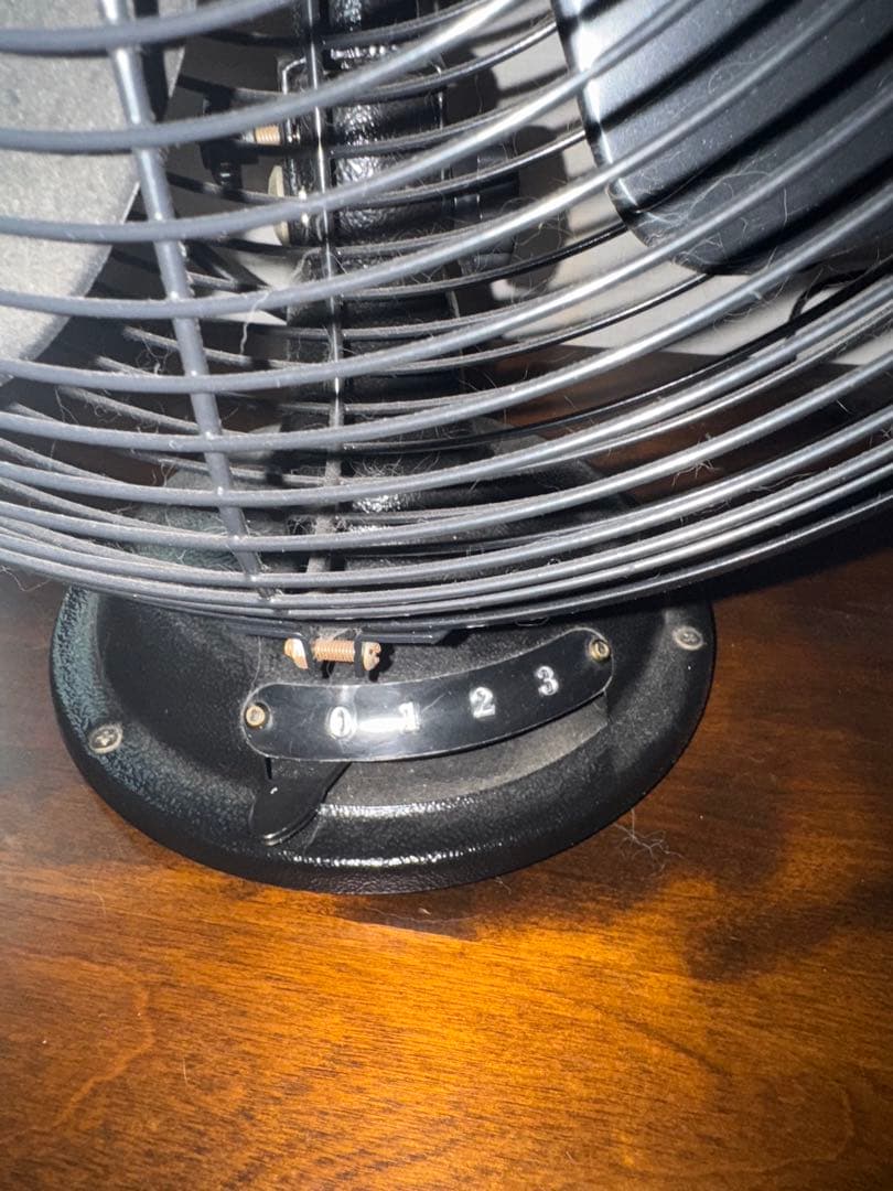 レトロ扇風機 3枚羽 ブラック 実働