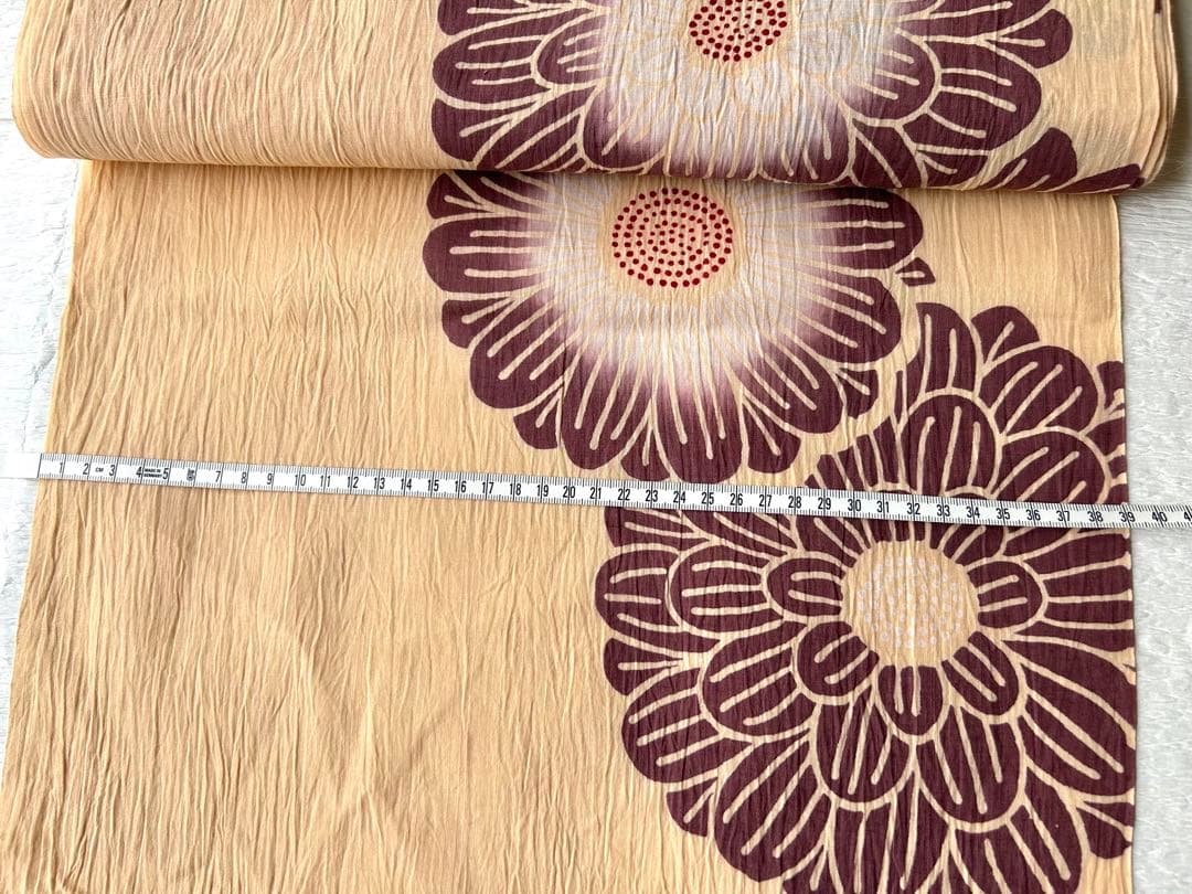 【値下げ】浴衣　夏着物　小千谷ちぢみ　反物