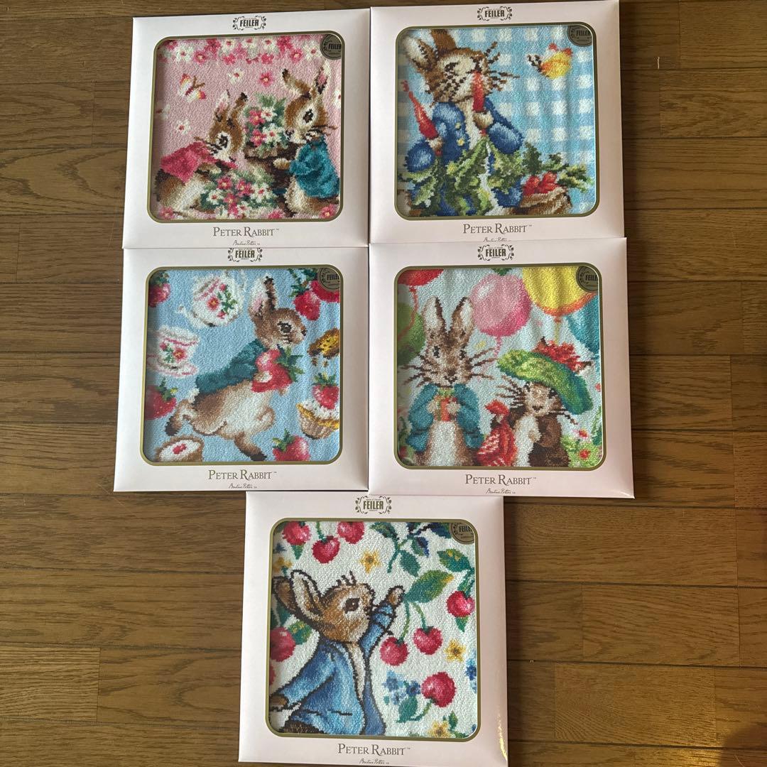 FEILER ピーターラビット ハンカチ 5枚セット