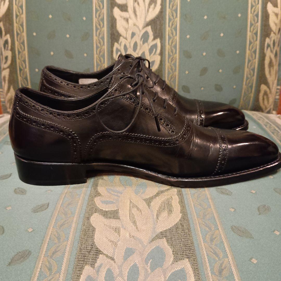 【SHETLANDFOX】クォーターブローグ 黒　　24.5cm