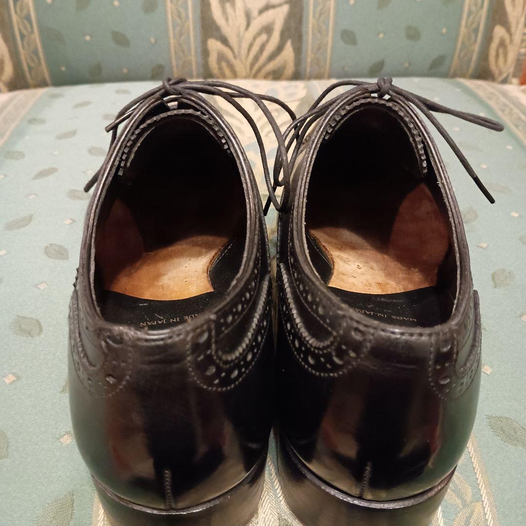 【SHETLANDFOX】クォーターブローグ 黒　　24.5cm