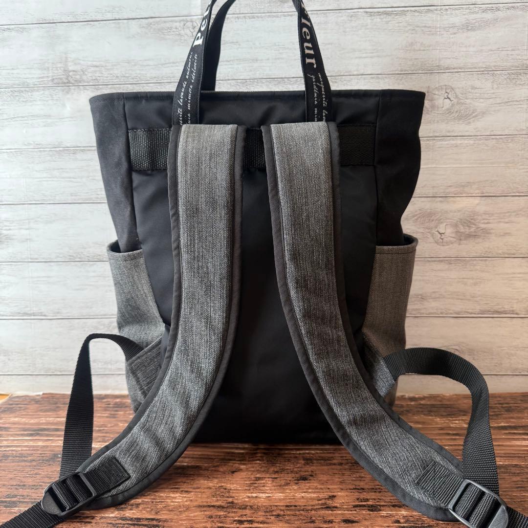 ☆デニムリメイク　帆布とデニムのトートリュック☆