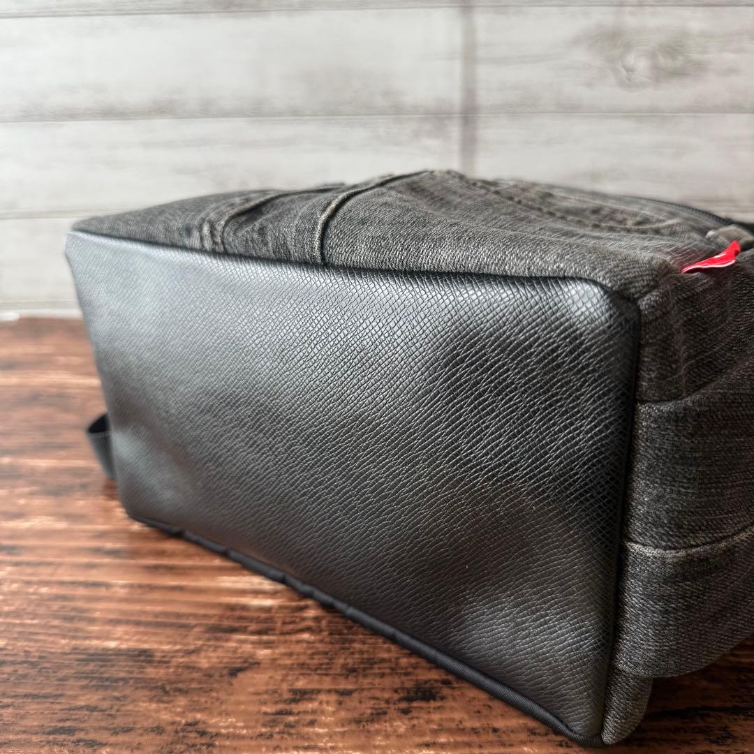 ☆デニムリメイク　帆布とデニムのトートリュック☆